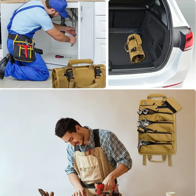 🎁Καυτή Προσφορά 49% ΕΚΠΤΩΣΗ🔥Φορητή Πτυσσόμενη Τσάντα Αποθήκευσης Εργαλείων, Τσάντα Εργαλείων με Ρολάρισμα